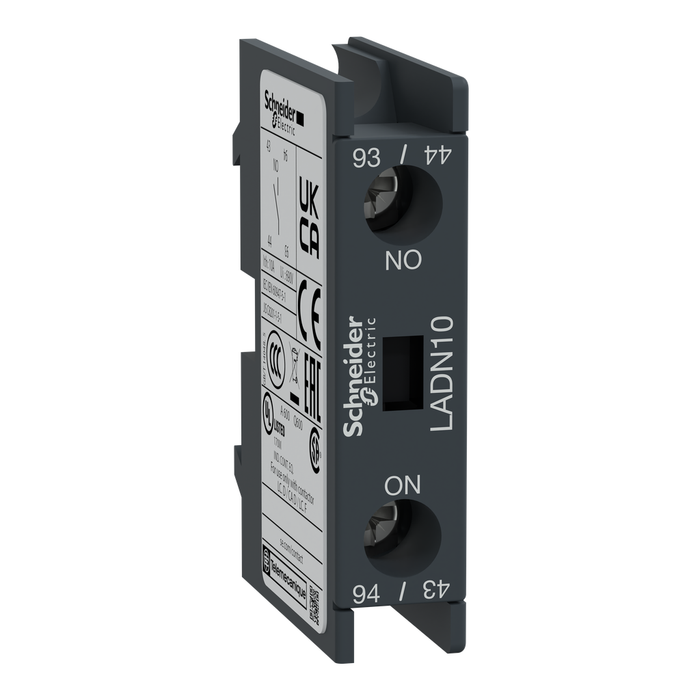 LADN10 - Auxiliary contact block, TeSys Deca, 1NO, front mounting, screw clamp terminals