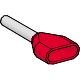 AZ5DE010D - Cable end, Linergy TR cable ends, twin conductor, red, 1mm², for insulated cable,medium size, 5 sets of 50