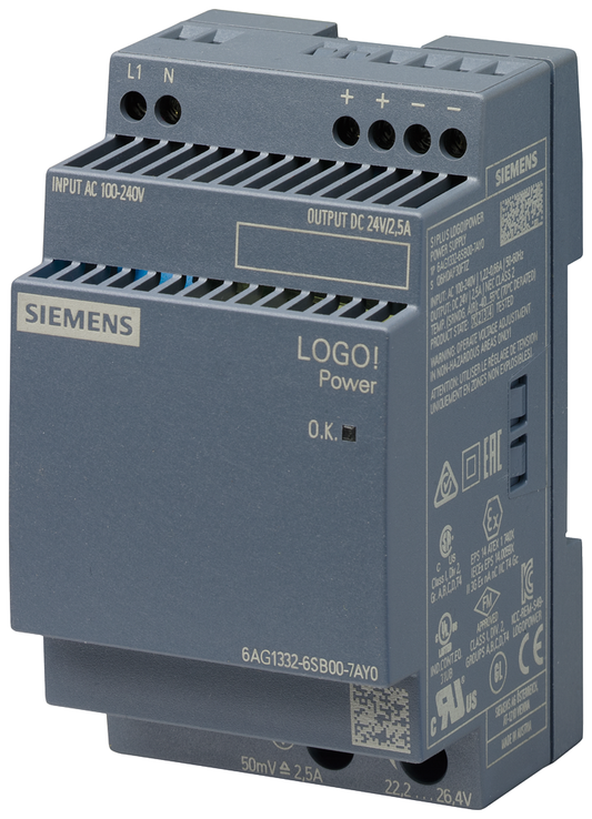 6AG13326SB007AY0 - ALIMENTACIÓN DEL LOGOTIPO SIPLUS 24 V 2,5 A