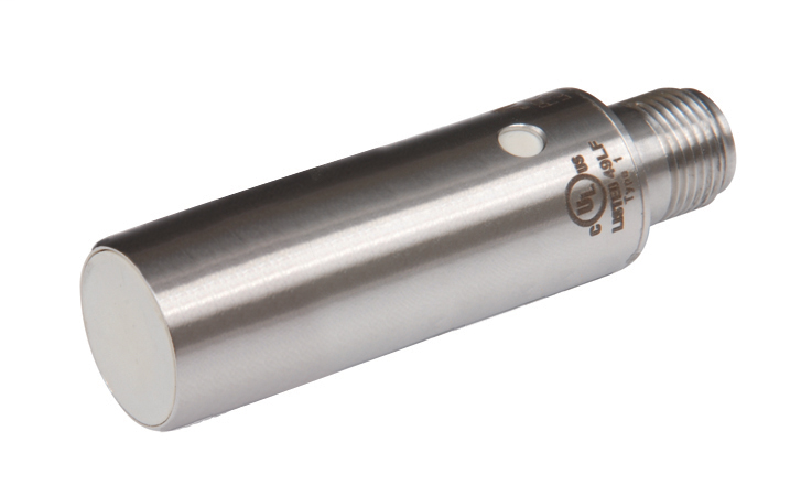 871TS-MM8BP18-D4 - Proximity Sensor, 18mm Diameter, Smooth Stainless Steel 316L Barrel, 8mm Sensing Distance, Shielded, N.O. and N. C., Source (PNP), Micro QD (DC)