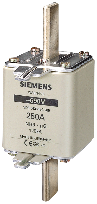 3NA3360-6 - FUSIBLE, LV HRC, TAMAÑO 3, 400 A, 690 V CA, 440 V CC