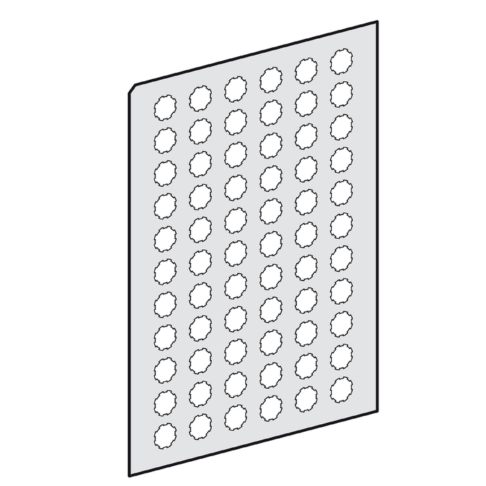 ZBY1147 - Harmony XB4, Harmony XB5, sheet of 66 self adhesive marked legends with marking I