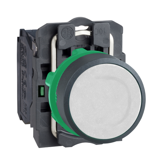 XB5AACUST01 - P/B, BLANCO, 1 N/A, RETORNO DE RESORTE