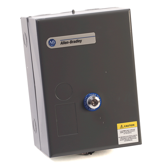 509-CAD-3 - Disponible en RCC, arrancador no reversible de voltaje completo NEMA, tamaño 2, 115-120 V 60 Hz, tipo 1, uso general, con relé de sobrecarga de aleación eutéctica.