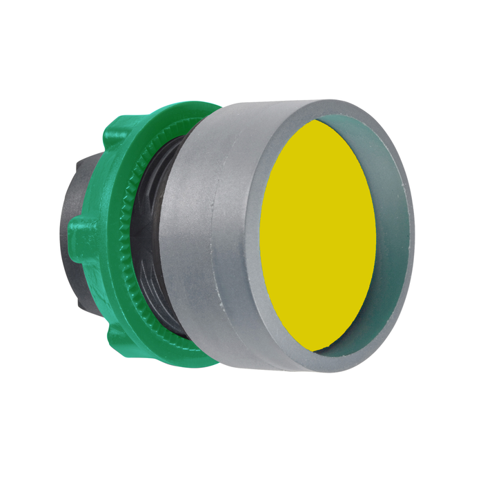 ZB5AA56C0 - Harmony XB5, Push button head, plastic, recessed, yellow Ø22, spring return, unmarked, grey bezel