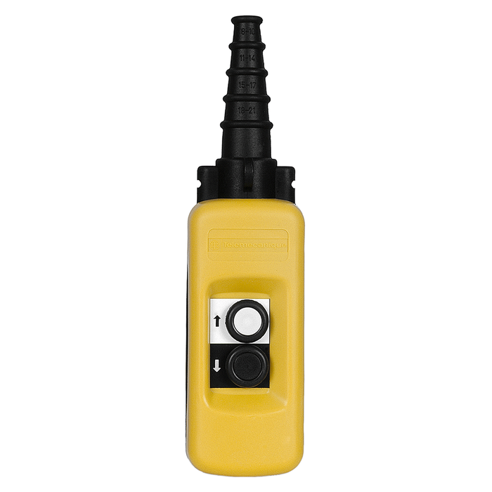 XACA271 - Pendant control station, Harmony XAC, plastic, yellow, 2 push buttons with 1NO