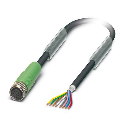 SAC-8P- 5,0-PUR/M 8FS SH BK - Cable sensor/actuador