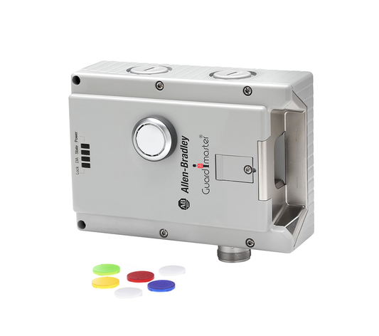 442G-MABR-URM-C01 - Módulo de bloqueo, caja de acceso 442G, liberación eléctrica, código único, conector M23, protección derecha, 1 pulsador