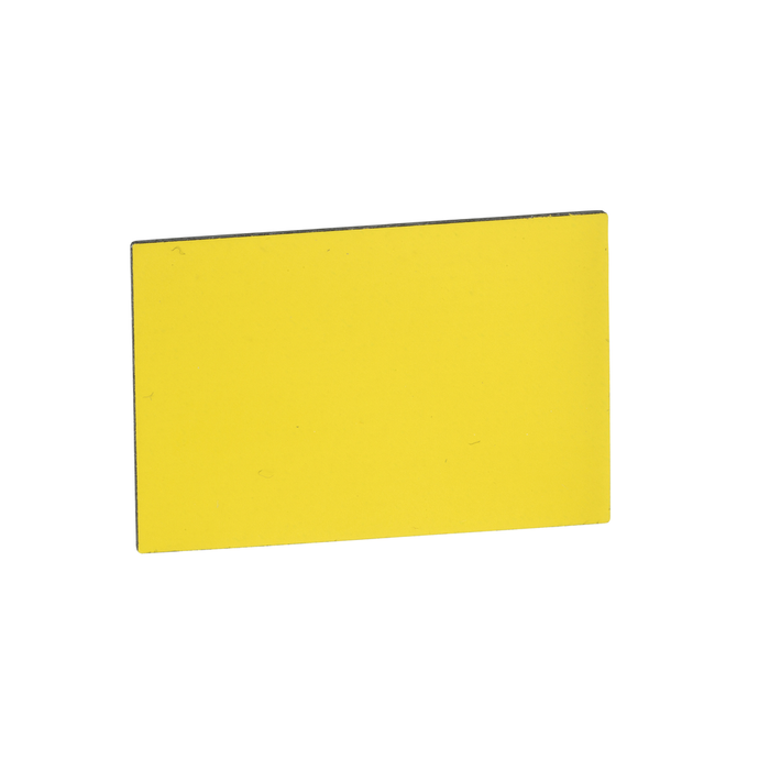 ZBY5102 - Unmarked legend 18x27mm for legend holder 30x50mm, Harmony XB4, 1 white side, 1 yellow side (Qty. 10)