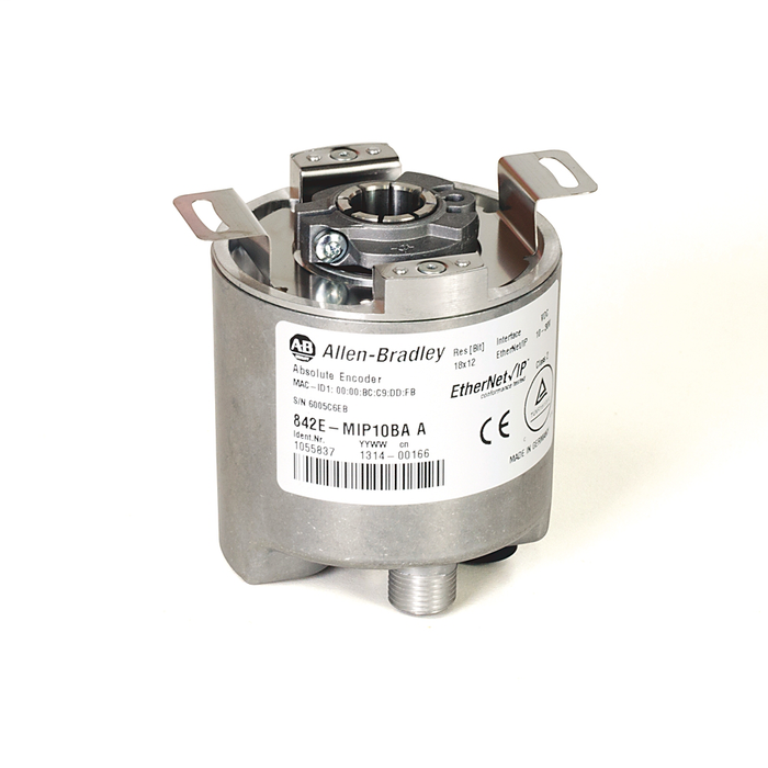 842E-SIP10BA - 842E EtherNet/IP Multi-Turn Encoders, Single-turn (1 turn), Hollow shaft 1/2 in, M12 connector, 262,144 (18 bit) steps per revolution