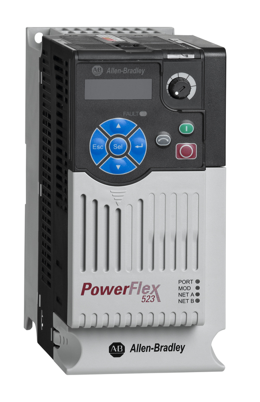 25A-A8P0N114 - Variador de CA PowerFlex 523, 240 V CA, monofásico, 2 HP, 1,5 kW, servicio normal; 2 HP, 1,5 kW, servicio pesado, estructura B, IP20 NEMA/tipo abierto, filtro