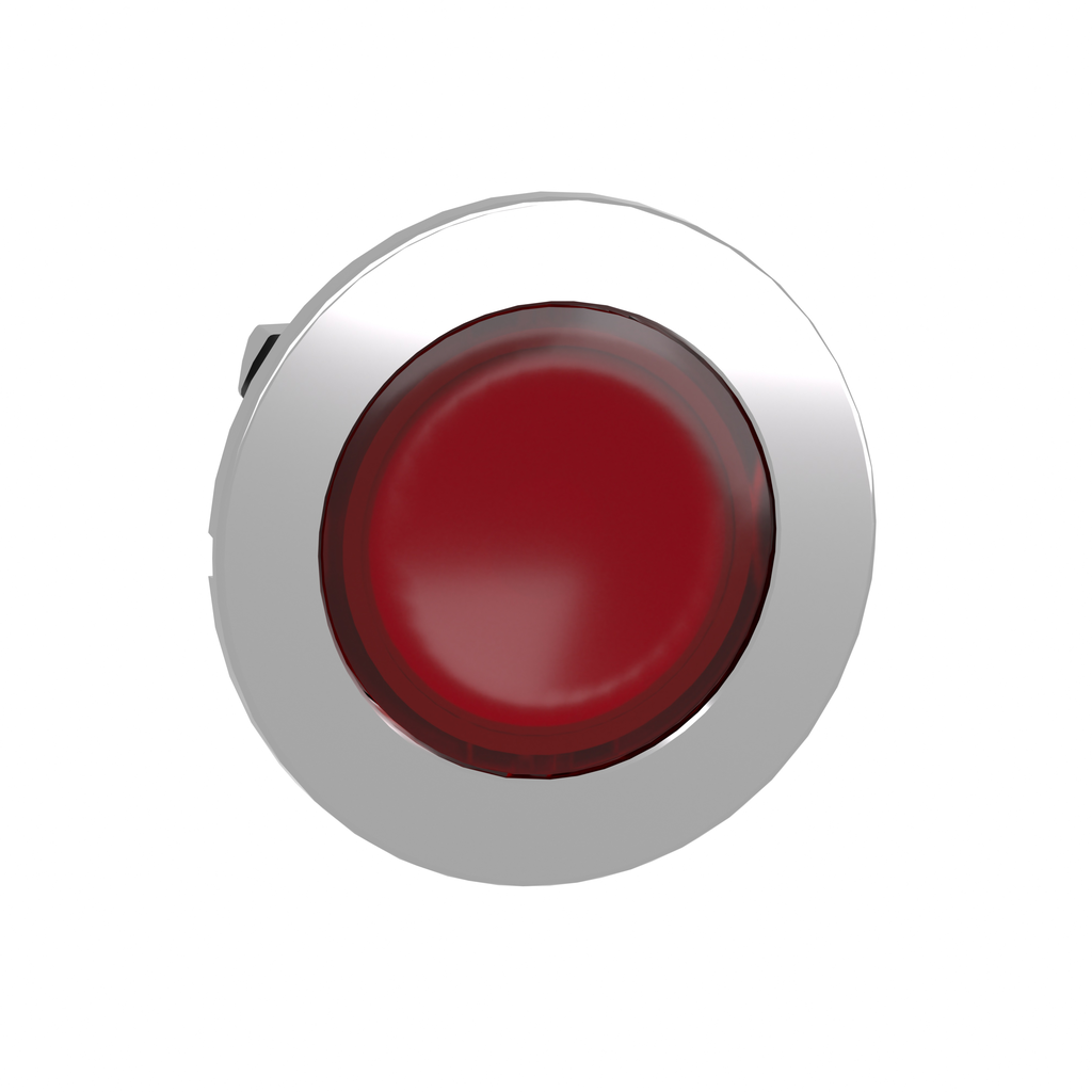 ZB4FH043 - Cabezal para pulsador iluminado, Harmony XB4, metal, rojo, empotrable, 30 mm, LED universal, sin rotular