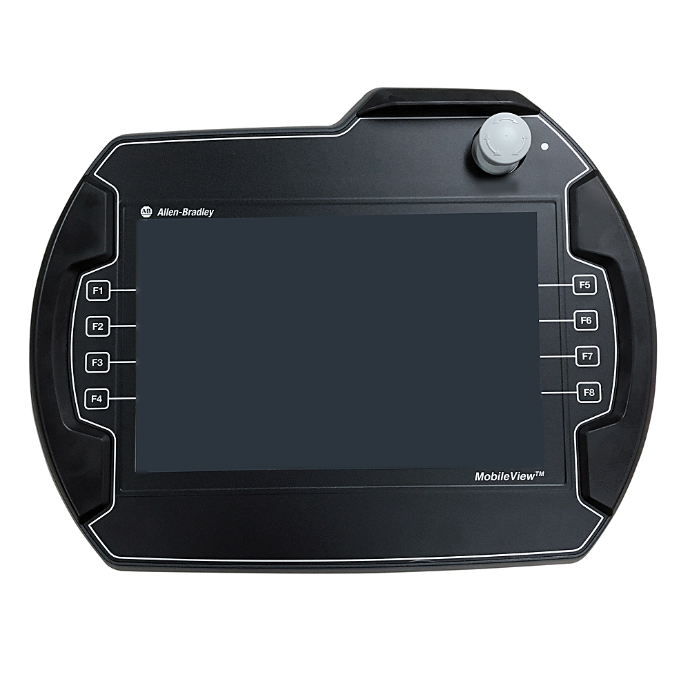2711T-F10G1N1 - MobileView, 10 in Display, Grey STOP, Enabling Switch, Grey Stop Button, Touch/Function Keys
