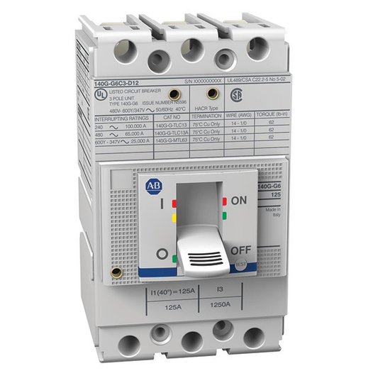 140G-R12S4-E25 - 140G - Interruptor de caja moldeada, marco R, 125 kA, interruptor de caja moldeada (aislador), 4 polos, corriente nominal 2500 A