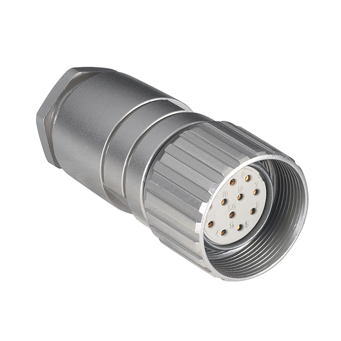 889M-M12AH-T - Insulation Displacement Connector, M23, Straight Male, 12-Pin, 10-14mm (0.30-0.55 In)