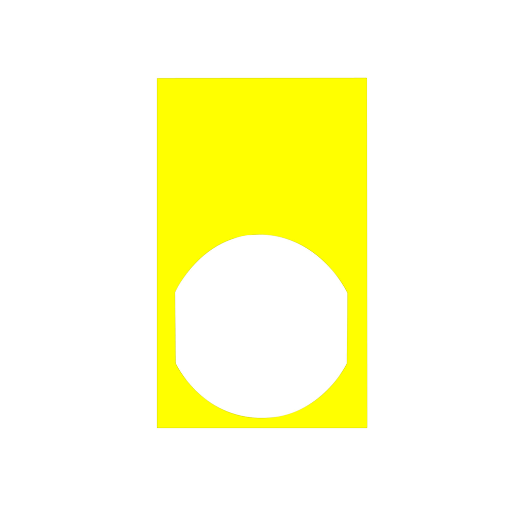 ZBY61101 - Leyenda marcada, Harmony XB5, Harmony XB4, amarillo, placa de identificación 30 x 50 mm, sin marcar