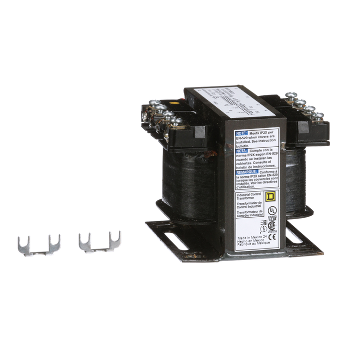 9070T100D23 - Transformer, Type T, industrial control, 100VA, 1 phase, 120x240V primary, 24V secondary, 55C rise