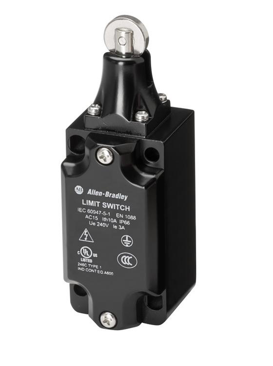 802K-MRPS11E - Limit Switch, Non-Safety, Roller Plunger, 1 N.C./1 N.O., Snap Action, 1/2 NPT Conduit