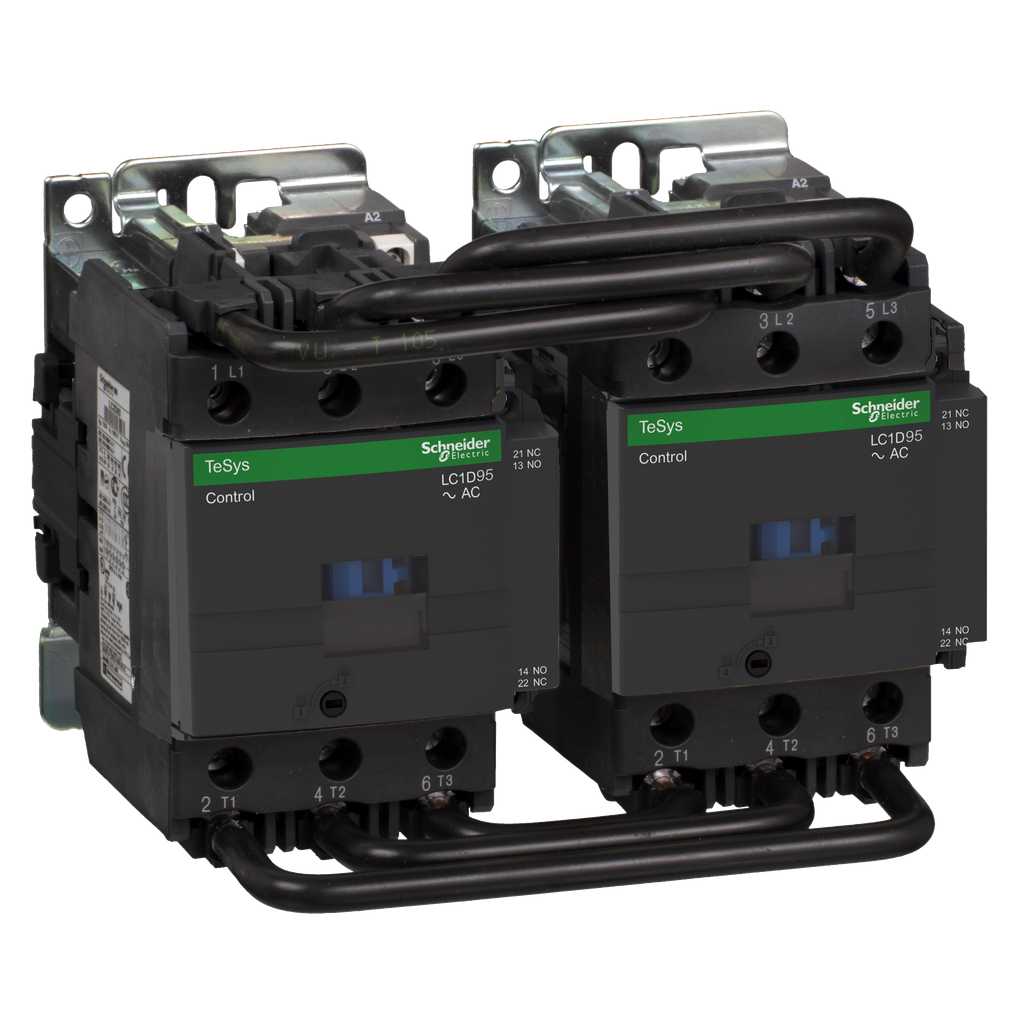 LC2D95E7 - Contactor inversor TeSys Deca - 3P(3 NO) - AC-3/AC-3e - <= 440 V 95 A - Bobina 48 V AC