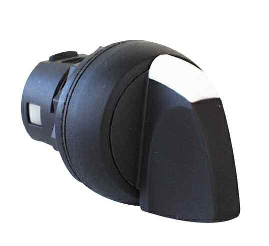 800FD-SM22X10 - Selector de 2 posiciones 800F - Plástico monolítico, con mantenimiento, negro, perilla estándar, orientación estándar, paquete estándar (cantidad: 1)