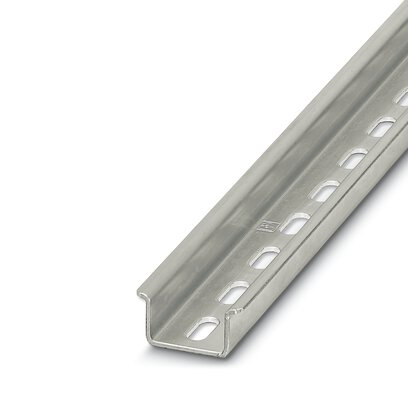 1208018 - NS 35/15 BLK PERF 2000MM-VPE 10 - DIN rail perforated