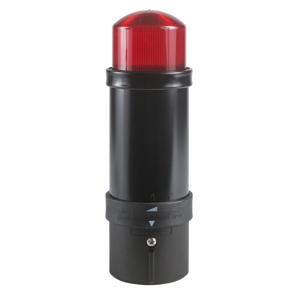 XVBL8M4 - Baliza luminosa, Harmony XVB, de plástico, roja, 70 mm, intermitente, tubo de descarga de destello integrado, 10 julios, 230 V CA