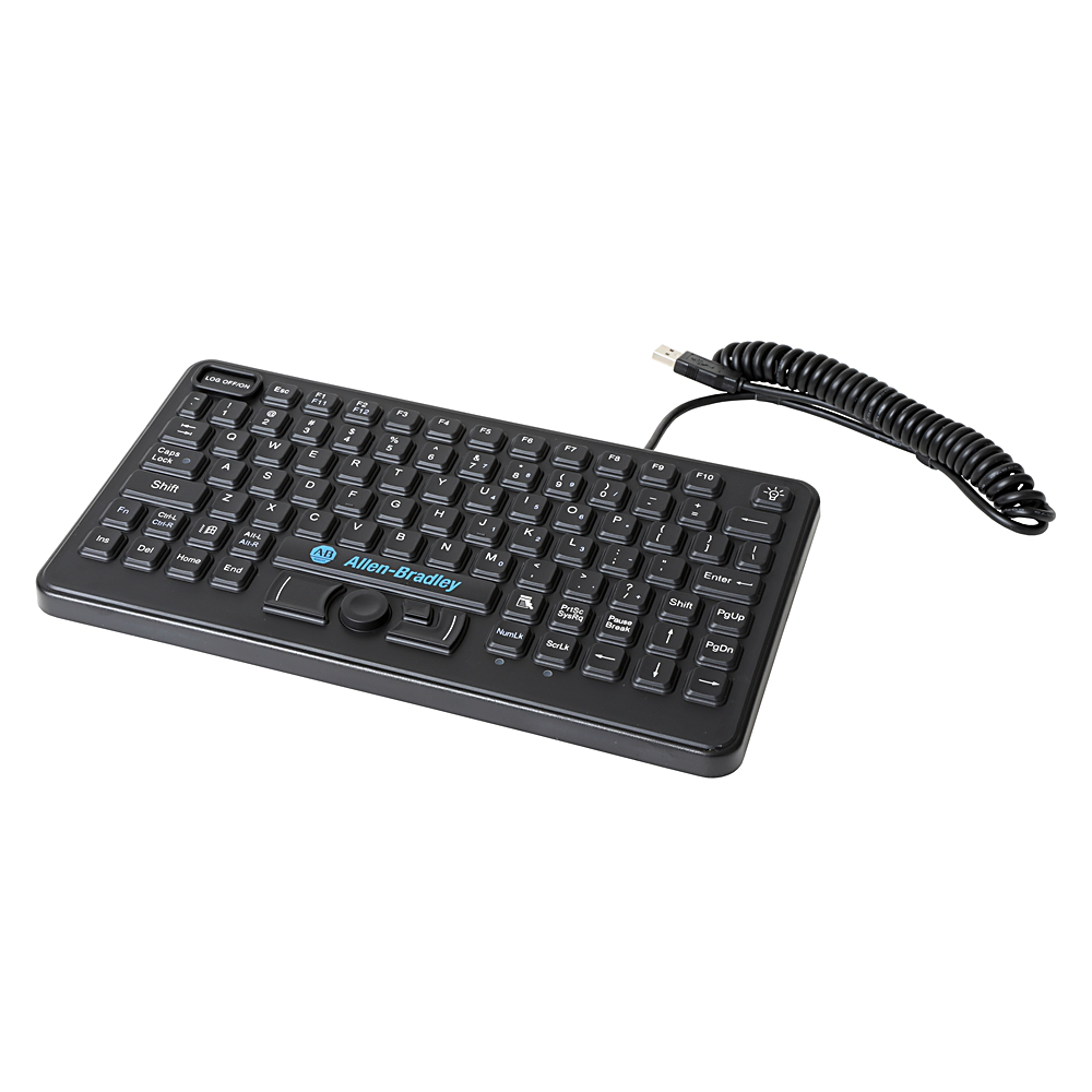 6189V-KBDEPP1UC - Accesorios para computadoras y monitores industriales, Teclado industrial USB compacto de escritorio
