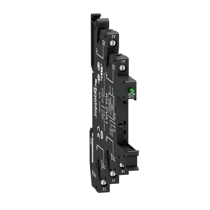 RSLZVA2 - Socket equipped with LED and protection circuit, Harmony, for RSL1 relays, srew connector, 48…60V AC DC