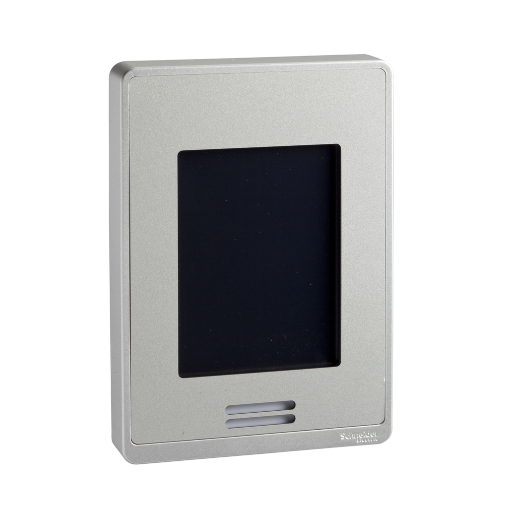 SER8350A5B00P - Controlador de habitación para fan coil de voltaje de línea: BACnet MS/TP, ZigBee integrado, sensor y control de humedad relativa, compatible con IP, sensor de movimiento PIR, carcasa/fascia plateada