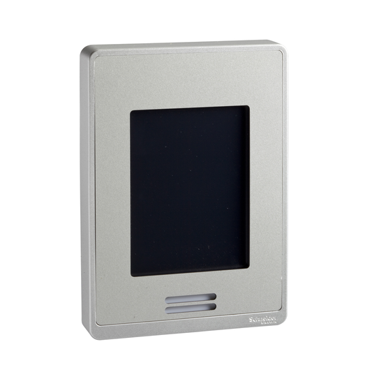 SER8350A5B00P - Controlador de habitación para fan coil de voltaje de línea: BACnet MS/TP, ZigBee integrado, sensor y control de humedad relativa, compatible con IP, sensor de movimiento PIR, carcasa/fascia plateada