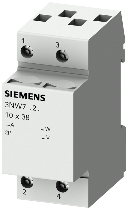 3NW7024 - FUSE HOLDER, 2-POLE, 32A, 10X38MM FUSE, LED