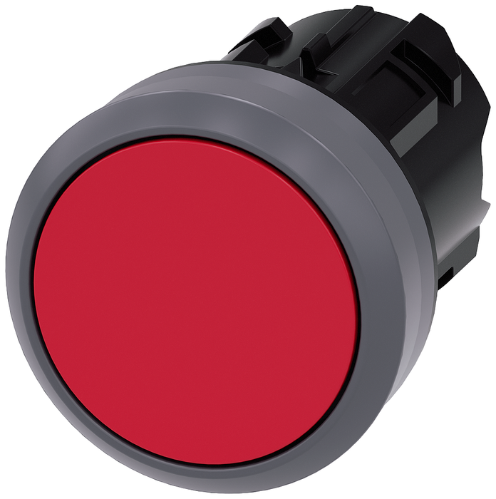 3SU10300AA200AA0 - PUSHBUTTON, MTND, RED, FLUSH