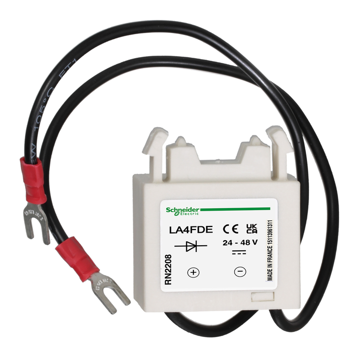 LA4FDE - TeSys F - suppressor module -diodes - 24...48 V DC