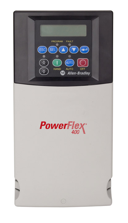22C-D010N103 - PowerFlex 400, Fan & Pump Drive. 480 VAC, 3 PH. 10 Amps. 5 HP,Frame Size C, IP20 (Open). Fixed Keypad. RS485 (without Brake IGBT)