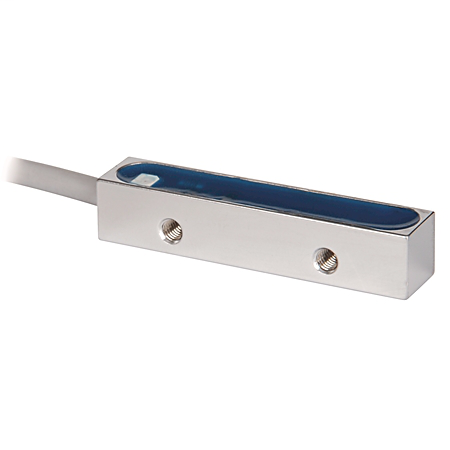 871FM-N3NN8-E2 - Proximity Sensor, 3-Wire DC Chrome-Plated Brass Housing, Flush Mount, Plastic Face, M8 Square (8mm), Side Sensing, 3mm Sensing Distance, Unshielded, N.O., Sink (NPN) Output, PVC Cable (3 Cond), Standard