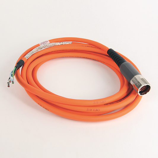 2090-CPWM7DF-14AA05 - Cable SpeedTEC, solo alimentación del motor, conector DIN SpeedTec, extremo de accionamiento, cable flexible, 14 AWG, estándar (no flexible), 5 metros