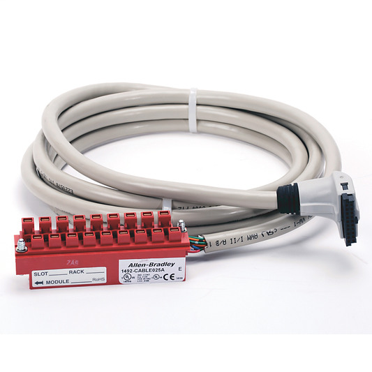 1492-CABLE025L - Pre-wired cable for 1771 32-pt Output Modules, 40 conductors, #22 AWG, w/1771-WN connector & IFM 40-pin connector, length 2.5 meter (8.2 feet)