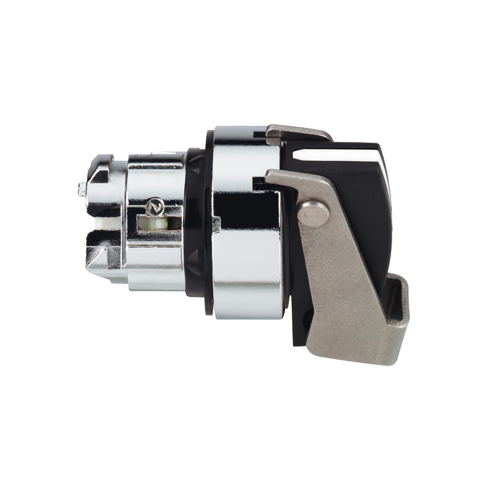 ZB4BJ291 - Selector switch head, Harmony XB4, metal, black, 22mm, long handle, 2 positions, stay put, padlockable on the left