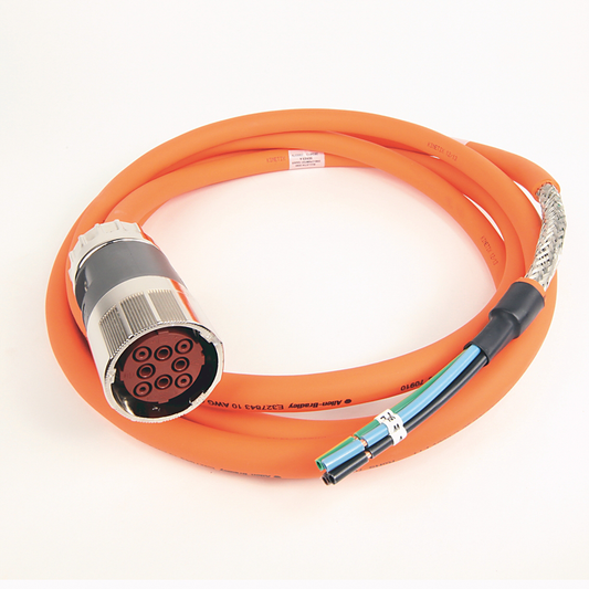 2090-CPWM7DF-10AA03 - Cable SpeedTEC, solo alimentación del motor, conector DIN SpeedTec, extremo de accionamiento, cable flotante, 10 AWG, estándar (no flexible), 3 metros