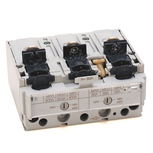 140G-HTF3-C80 - Molded Case Circuit Breaker Trip Unit, 125A, H - Frame, T/M - Adjustable Thermal/Adjustable Magnetic TMA, Rated Current 80 A