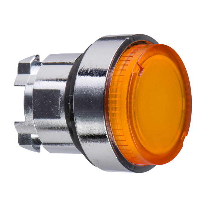 ZB4BW15 - Head for illuminated push button, Harmony XB4, orange projecting pushbutton Ø22 mm spring return BA9s bulb