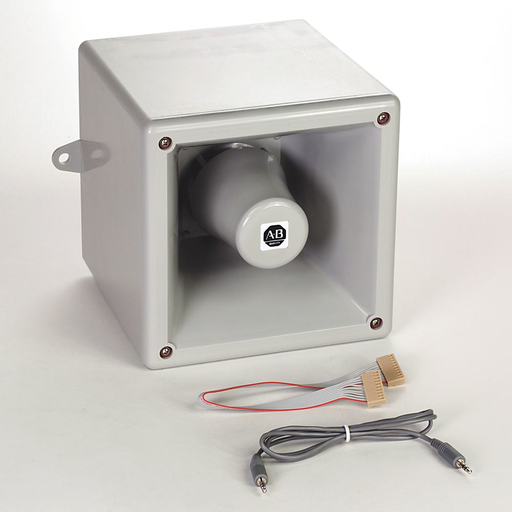 855H-R30E - Boletín 855H, bocina grabable, 14...30 V CC, marco E, 111 dB(A) de voz, 126 dB(A) de salida de tono a 1 m, UL tipo 3R/4/4X/13, IP66