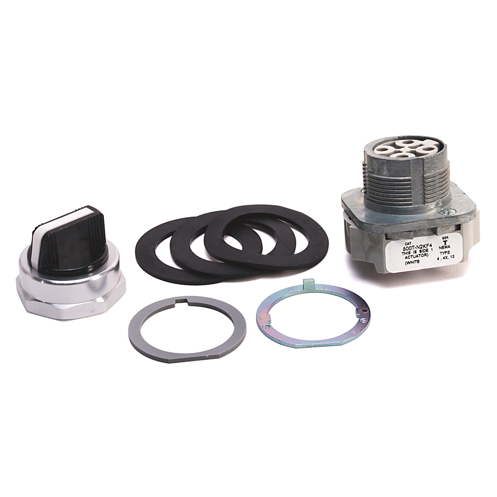 800T-N2KM4 - 800T 4 Position, Knob/Wing Lever,, White, Std. Knob Maint., Cam and Contact Blocks, 4 Position