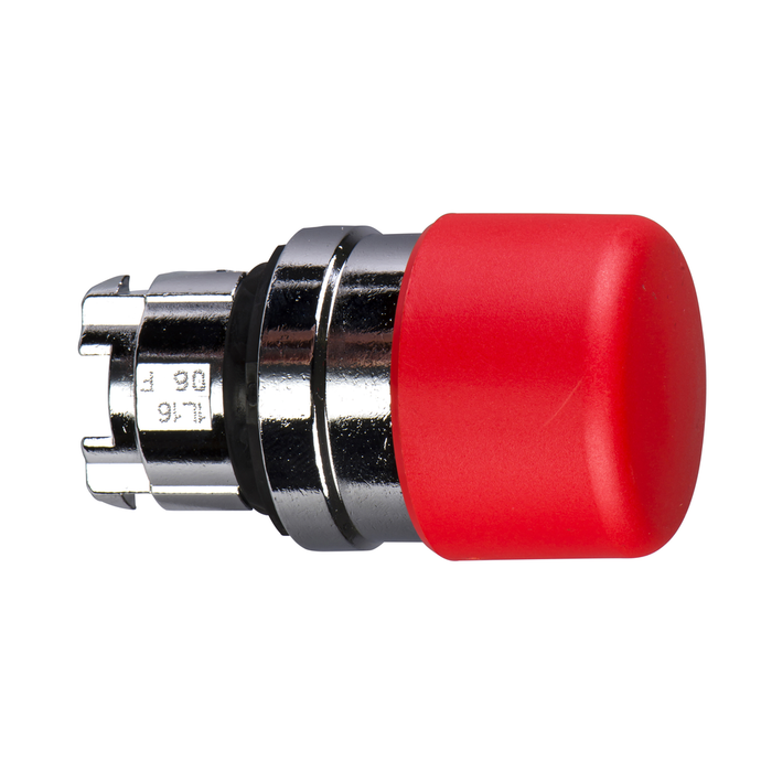 ZB4BC44 - Head for non illuminated pushbutton, Harmony XB4, mushroom 30mm, metal, red, 22mm, spring return