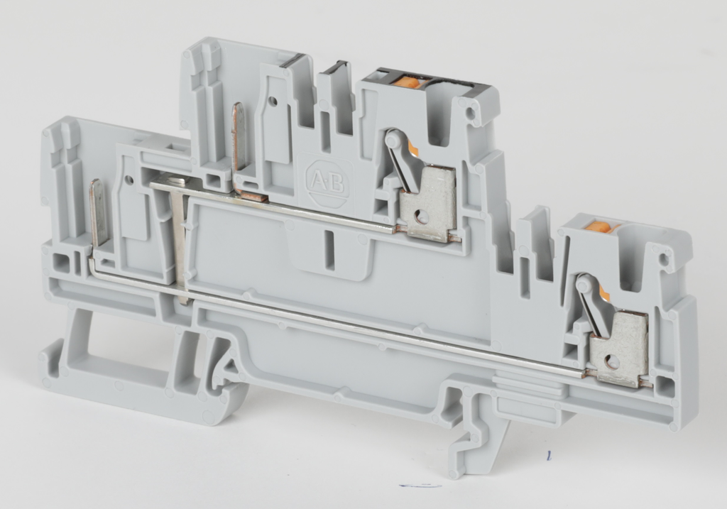 1492-PD32PC-B - Bloques de terminales a presión 1492-P, 2,5 mm² (AWG 28 - AWG 12), 20 A, paso, multinivel, 2 conectores flexibles, 2 puntos en el otro lado