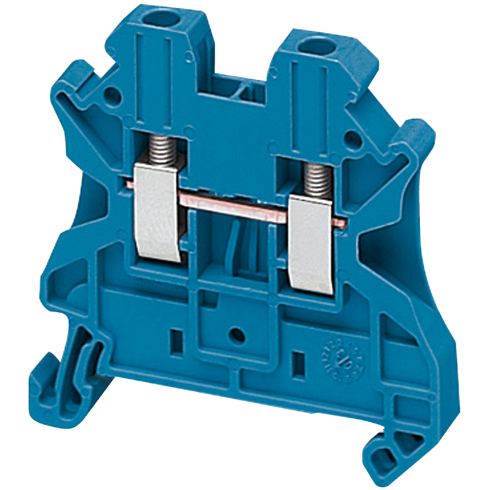 NSYTRV22BL - SCREW TERMINAL, FEED THROUGH, 2 POINTS, 2,5MM² , BLUE