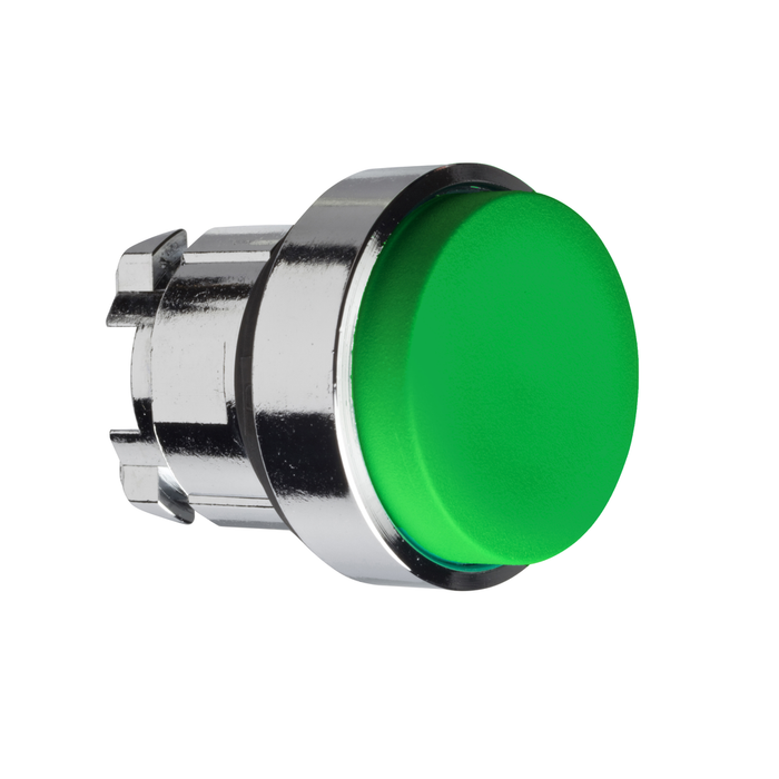 ZB4BL3 - Push button head, Harmony XB4, metal, projecting, green, 22mm, spring return, unmarked