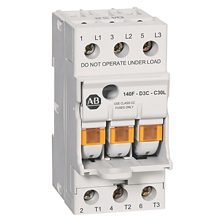 140F-D3F-C30L - MCS Fuse Holder, UL Midget - 30A or IEC 10 X 38 mm - 32A, w/Blown Fuse Indication