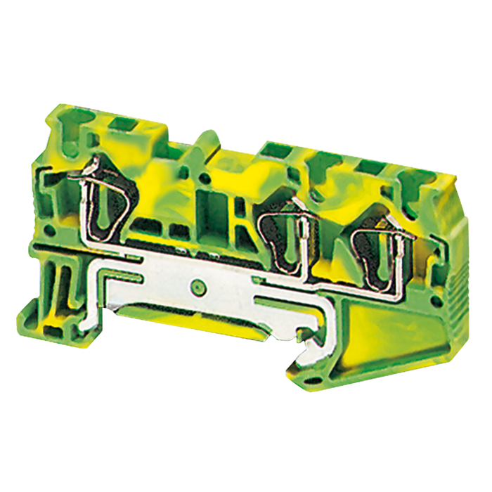 NSYTRR43PE - Terminal block, Linergy TR, spring type, protective earth, 3 points, 4mm², green-yellow, set of 50