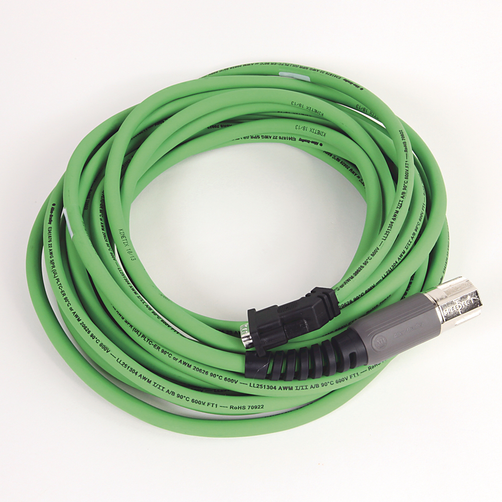 2090-CFBM7DD-CEAA09 - SpeedTEC Cable, Motor Feedback Only, SpeedTec DIN Connector, Drive-end, D-sub, SIN/COS High-Resolution/Resolver Encoder Type, Standard (Non-Flex), 9 Meters